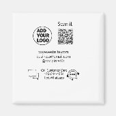 お客様の気に文字whatsapp Q Rコードビジネスに電話 マグネット (正面)