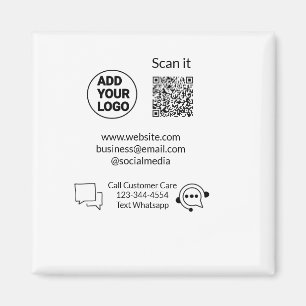 お客様の気に文字whatsapp Q Rコードビジネスに電話 マグネット