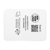 お客様の気に文字whatsapp Q Rコードビジネスに電話 マグネット (横)