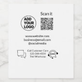 お客様の気に文字whatsapp Q Rコードビジネスに電話 ワインラベル (シングルラベル)