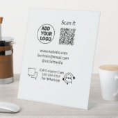 お客様の気に文字whatsapp Q Rコードビジネスに電話 台座サイン (インサイチュ)