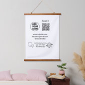 お客様の気に文字whatsapp Q Rコードビジネスに電話 吊り下げ型タペストリー (寝室)