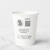 お客様の気に文字whatsapp Q Rコードビジネスに電話 紙コップ (裏面)