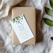 お客様の注文に同梱するカードにお葉と植物のデザイン。 エンクロージャーカード