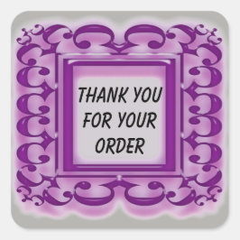 お客様の注文に対する感謝の気持ち スクエアシール