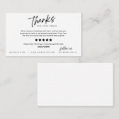 お客様の注文カードに対してカスタマイズ可能なお礼 名刺 (正面/裏面)