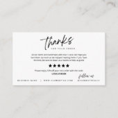 お客様の注文カードに対してカスタマイズ可能なお礼 名刺 (正面)