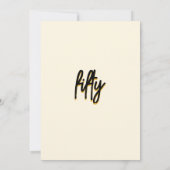 お客様の男性向け 大人のディナー エレガントな50歳の誕生日 招待状 (裏面)