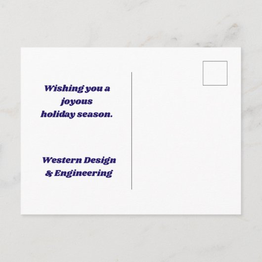 お客様の皆様へのご理解 ポストカード (裏面)