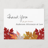 お客様の秋サンキューカード – ビジネスクライアント ポストカード (正面)
