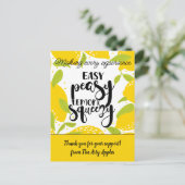 お客様の紹介お感謝してい客様のギフトマーケティングスタッフ ポストカード (スタンド正面)