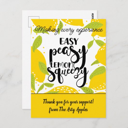 お客様の紹介お感謝してい客様のギフトマーケティングスタッフ ポストカード (正面/裏面)