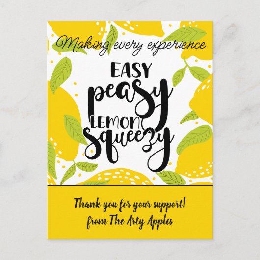 お客様の紹介お感謝してい客様のギフトマーケティングスタッフ ポストカード (正面)