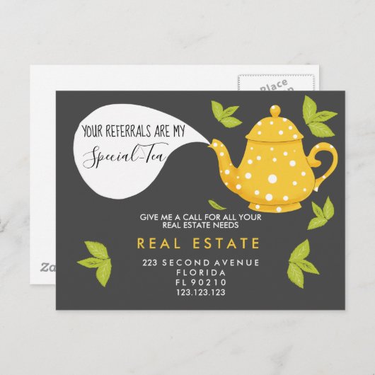 お客様の紹介はMy Special-Teaのお知らせ 案内ポストカード (正面/裏面)