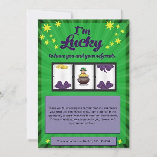 お客様の紹介用の宝くじカードホルダー 招待状 (正面)