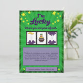 お客様の紹介用の宝くじカードホルダー 招待状 (スタンド正面)