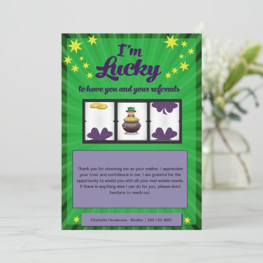 お客様の紹介用の宝くじカードホルダー 招待状 (スタンド正面)