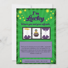 お客様の紹介用の宝くじカードホルダー 招待状