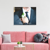 お客様の結婚写真のカスタム文字を包んだキャンバス キャンバスプリント (インサイチュ (リビング))