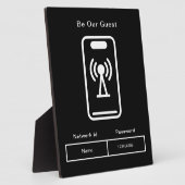 お客様の結婚式用WIFI情報パスワード フォトプラーク (側面)