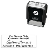 お客様の署名イメージを使用したデポジットのみ セルフインキングスタンプ (インサイチュ)