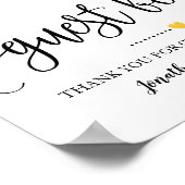 お客様の署名 ゲストブック ウェディングシャワー ひまわり サイン (角)