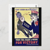 お客様の自由な就労権 ポストカード (正面/裏面)