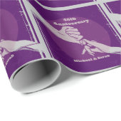 お客様の記念日ロマンチックなカップルが手を握って ラッピングペーパー (ロールコーナー)