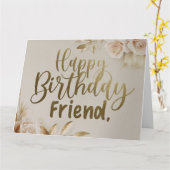 お客様の誕生日に最適な名刺 カード (黄色い花)