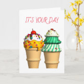 **お客様の誕生日に カード (黄色い花)