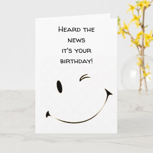 「お客様の誕生日」 カード (黄色い花)