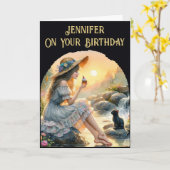 お客様の誕生日 カード (黄色い花)