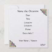 お客様の誕生日/ランチ/パーティの招待状- SRF 招待状 (裏面)