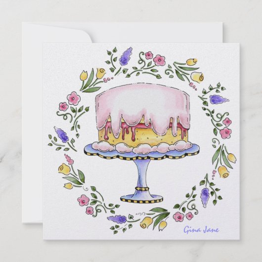 お客様の誕生日/ランチ/パーティの招待状- SRF 招待状 (正面)