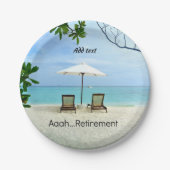 お客様の退職テンプレート、パーソナライズ、 ペーパープレート (正面)