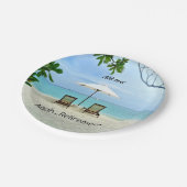 お客様の退職テンプレート、パーソナライズ、 ペーパープレート (アングル)