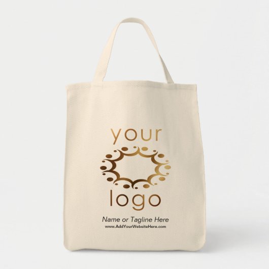 お客様の金ゴールドロゴとカスタマイズ詳細でブランド化 トートバッグ (正面)