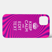 お客様の静保かな贈り物のホットピンクのツイストをパーソナライズ Case-Mate iPhoneケース (裏面 (横))