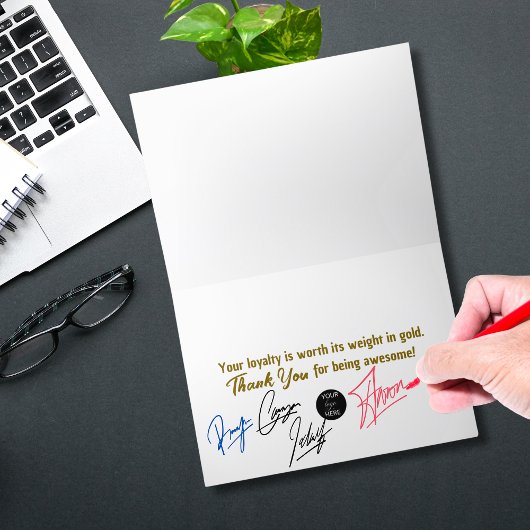 お客様の高い評価 サンキューカード