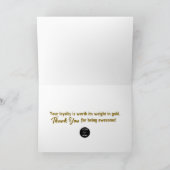 お客様の高い評価 サンキューカード (内部)