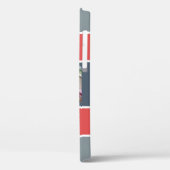 お客様の2枚の写真と名前のストライプ写真パターンの電話ケース Case-Mate iPhoneケース (裏面 / 左)