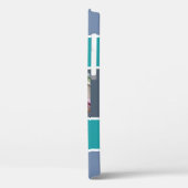 お客様の2枚の写真と名前のストライプ写真パターンの電話ケース Case-Mate iPhoneケース (裏面 / 左)