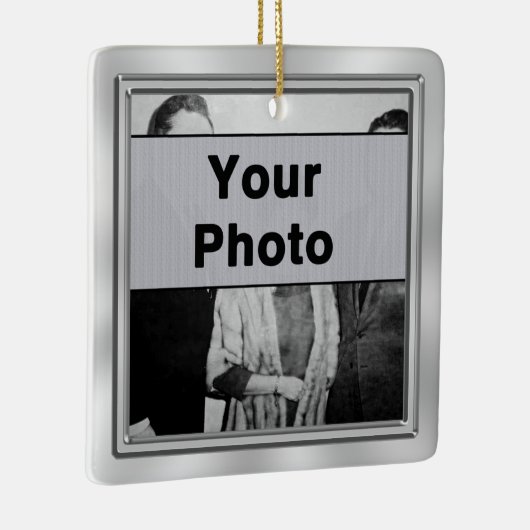 お客様の2枚の写真Inexpensive Photo Keepsakeオーナメント セラミックオーナメント (右)