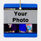 お客様の2枚の写真Inexpensive Photo Keepsakeオーナメント セラミックオーナメント (裏面)