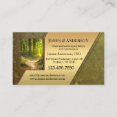 お客様の4つの写真フォレスト造園ポートフォリオ 名刺 (裏面)