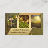 お客様の4つの写真フォレスト造園ポートフォリオ 名刺 (正面)