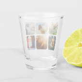 お客様の6枚の写真ラウンドショットグラステンプレート ショットグラス (裏面)