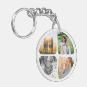 お客様の8枚の写真ダブルサイドアクリルキーチェーン キーホルダー (正面左)