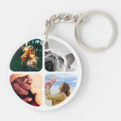 お客様の8枚の写真ダブルサイドアクリルキーチェーン キーホルダー (裏面)