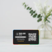 お客様のGoogleレビューQRコードビジネスレビュー 名刺 (スタンド正面)